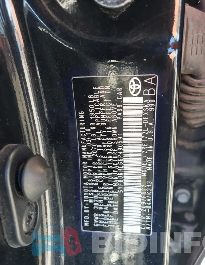 5YFBURHE6GP490591 Photo# 12