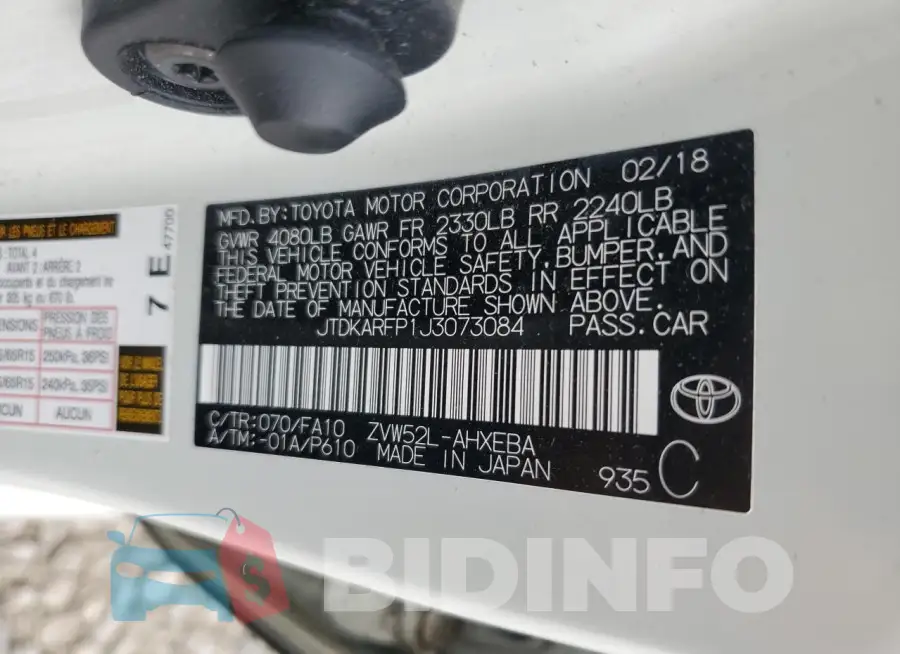 JTDKARFP1J3073084 Photo# 12