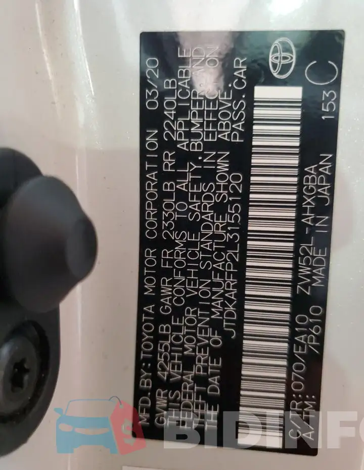 JTDKARFP2L3155120 Photo# 12