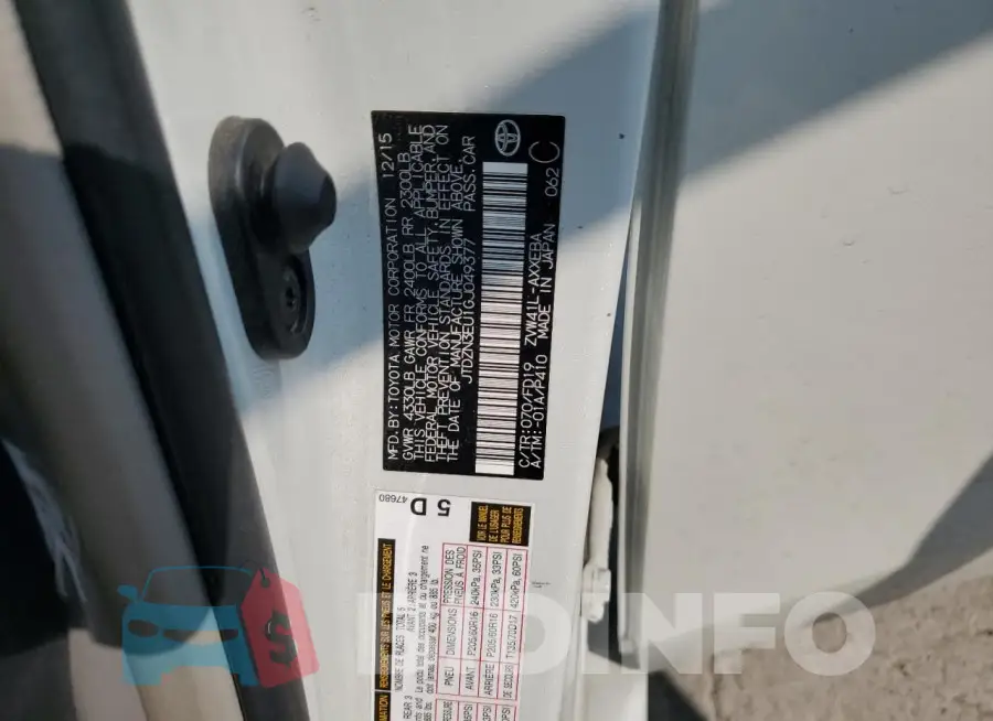 JTDZN3EU1GJ049377 Photo# 12