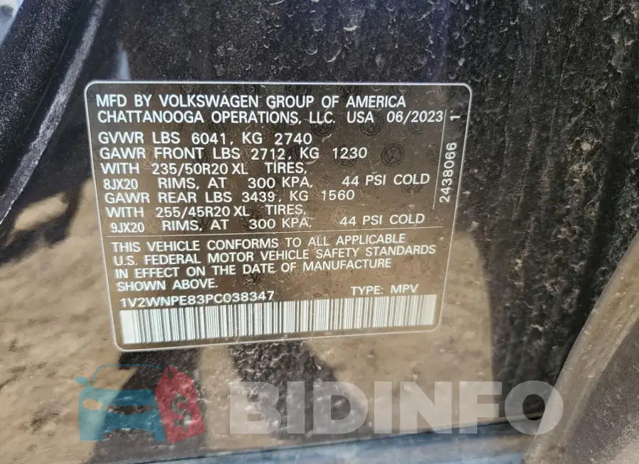 1V2WNPE83PC038347 Photo# 14