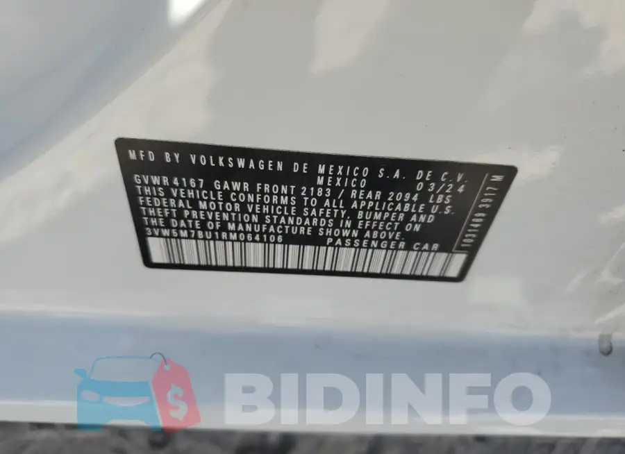 3VW5M7BU1RM064106 Photo# 13