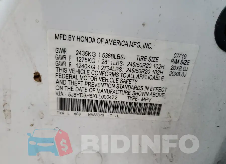 5J8YD3H5XLL000472 Photo# 13