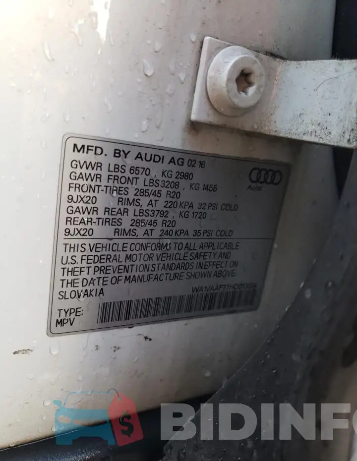 WA1VAAF77HD010004 Photo# 13