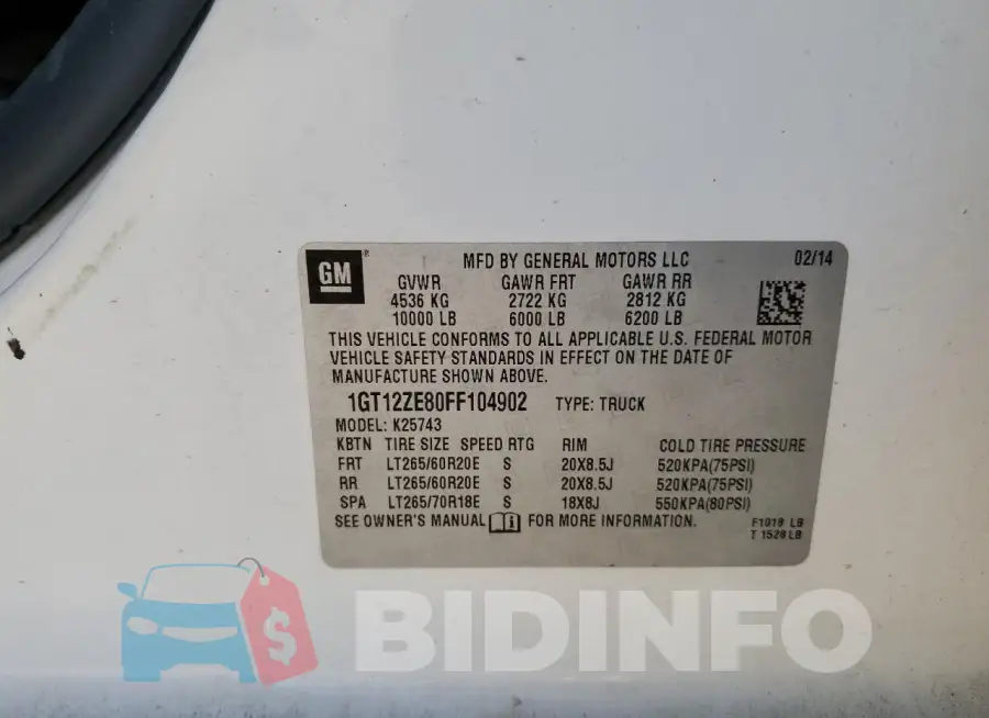 1GT12ZE80FF104902 Photo# 12