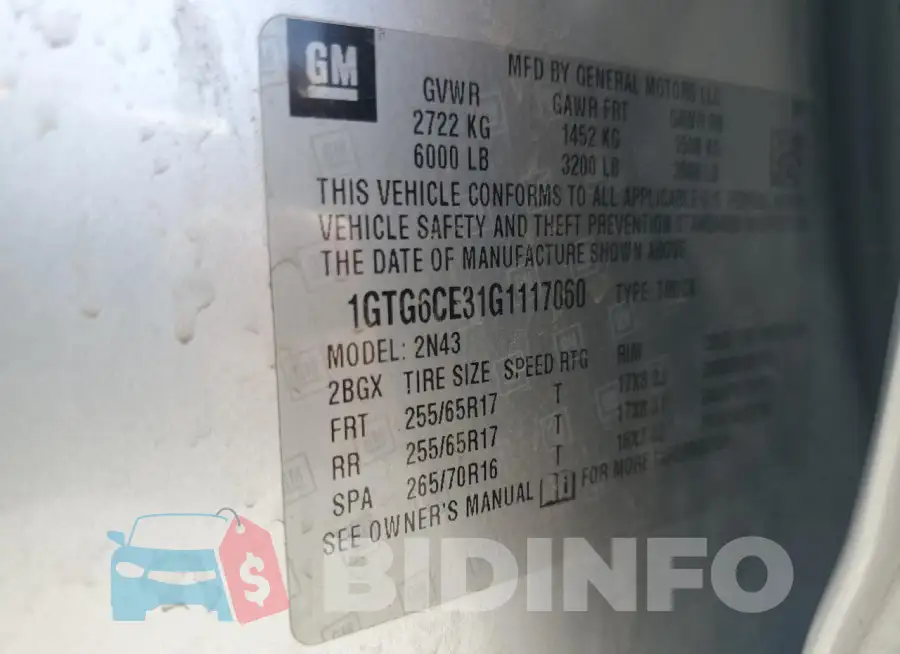 1GTG6CE31G1117060 Photo# 13