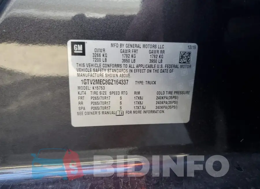 1GTV2MEC8GZ164337 Photo# 12
