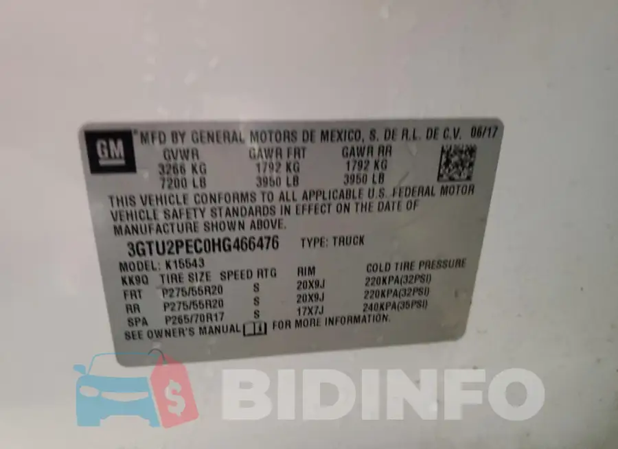 3GTU2PEC0HG466476 Photo# 13