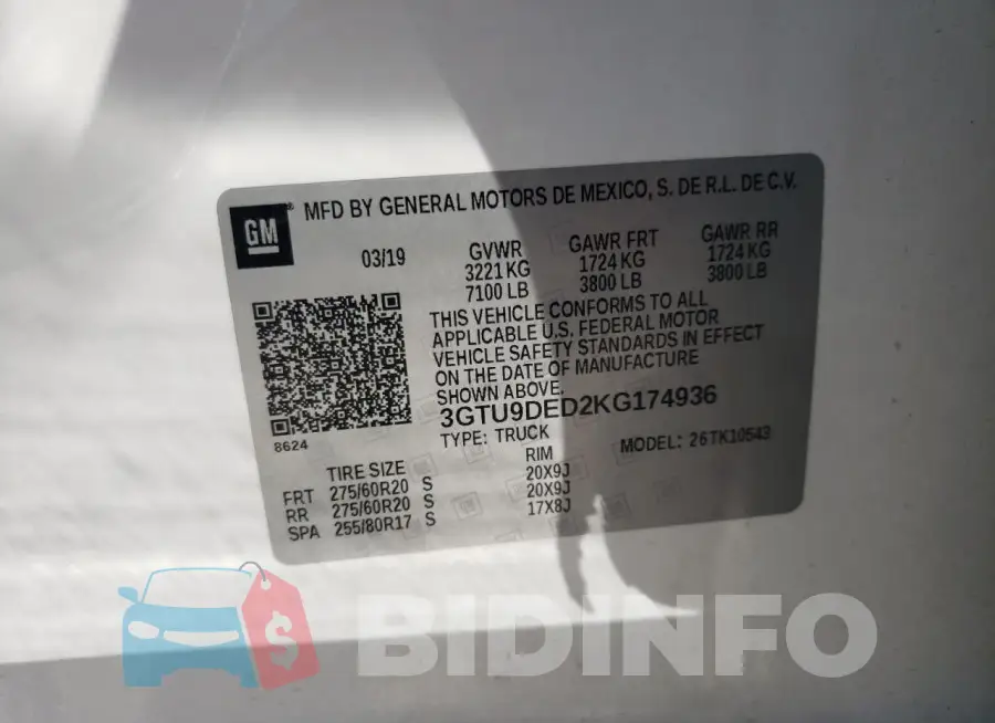 3GTU9DED2KG174936 Photo# 12