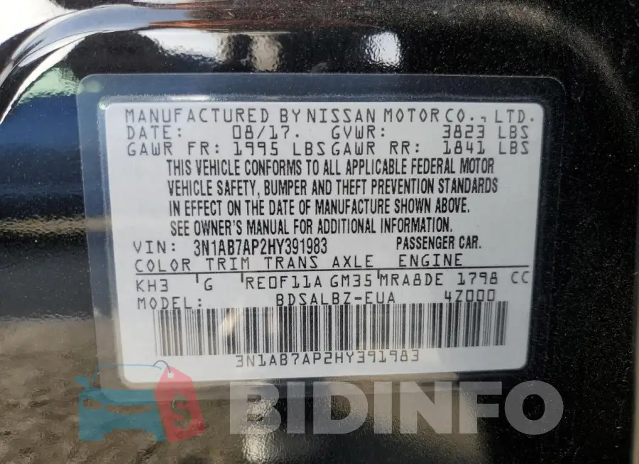 3N1AB7AP2HY391983 Photo# 12