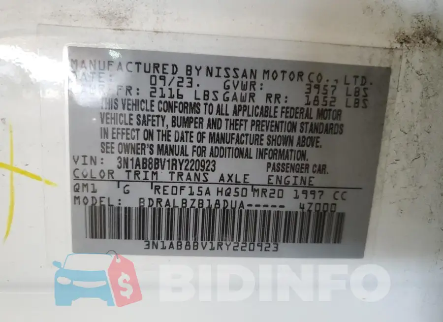3N1AB8BV1RY220923 Photo# 13