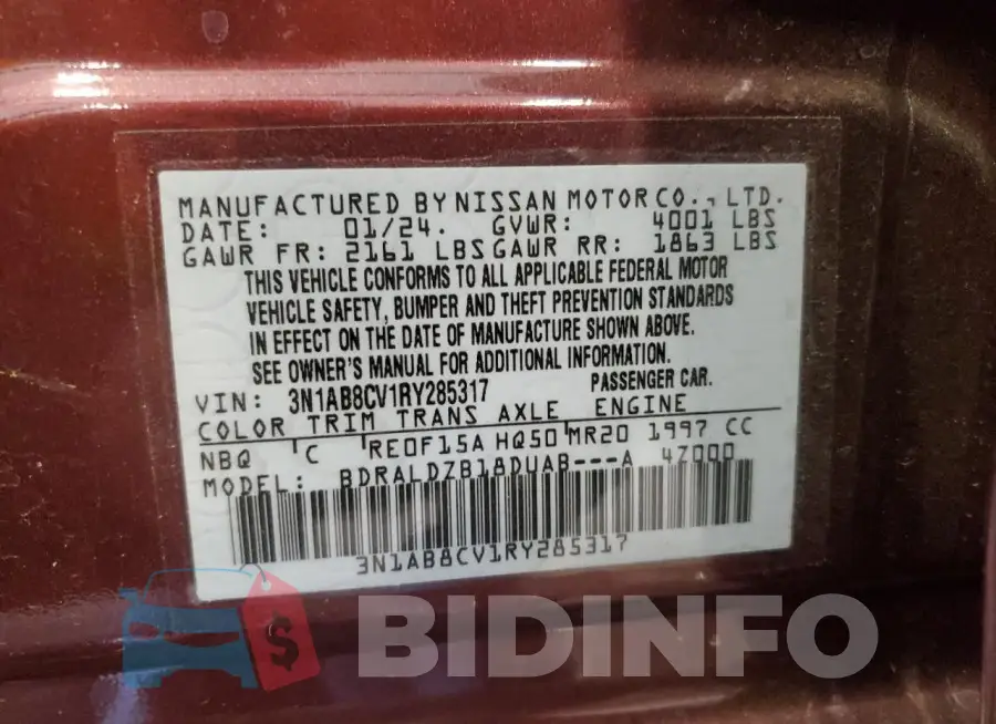 3N1AB8CV1RY285317 Photo# 12