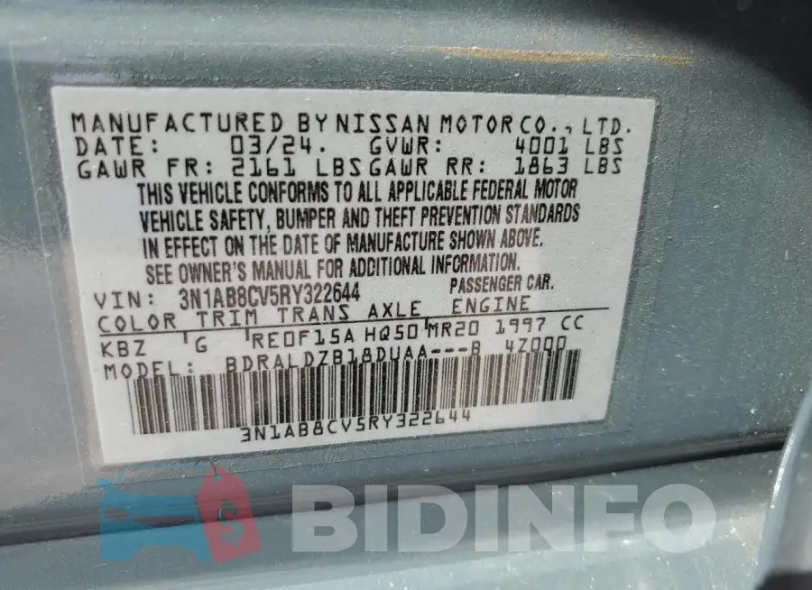 3N1AB8CV5RY322644 Photo# 12