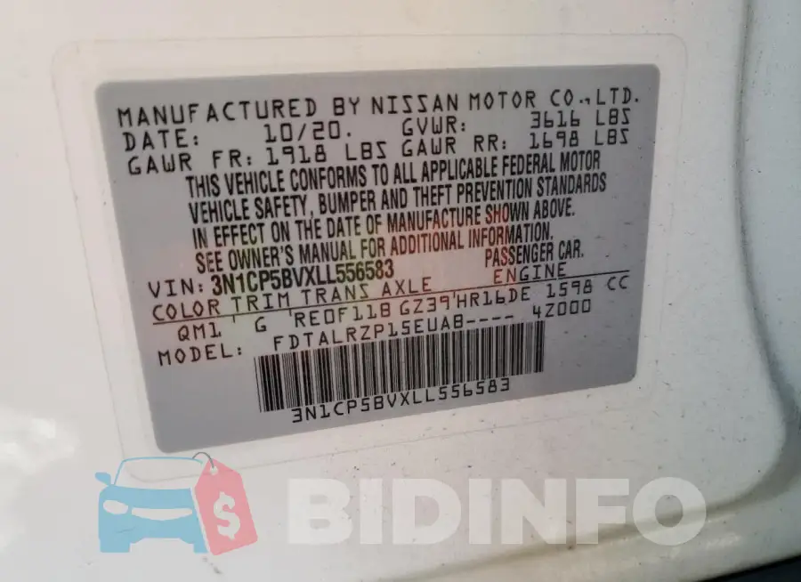 3N1CP5BVXLL556583 Photo# 13