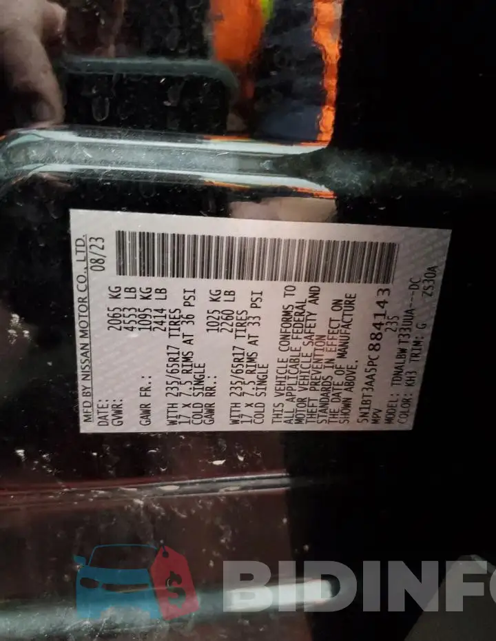 5N1BT3AA5PC884143 Photo# 14