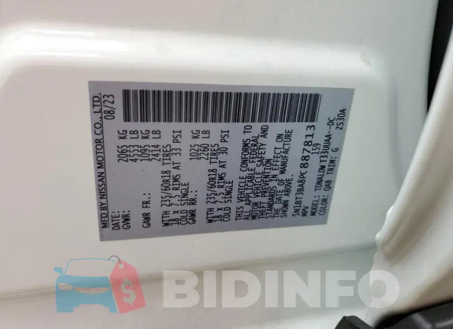 5N1BT3BA8PC887813 Photo# 14