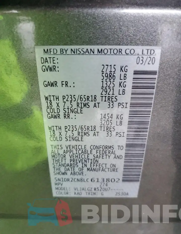 5N1DR2CN8LC613802 Photo# 13