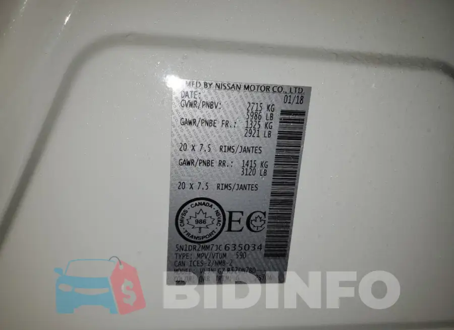 5N1DR2MM7JC635034 Photo# 13