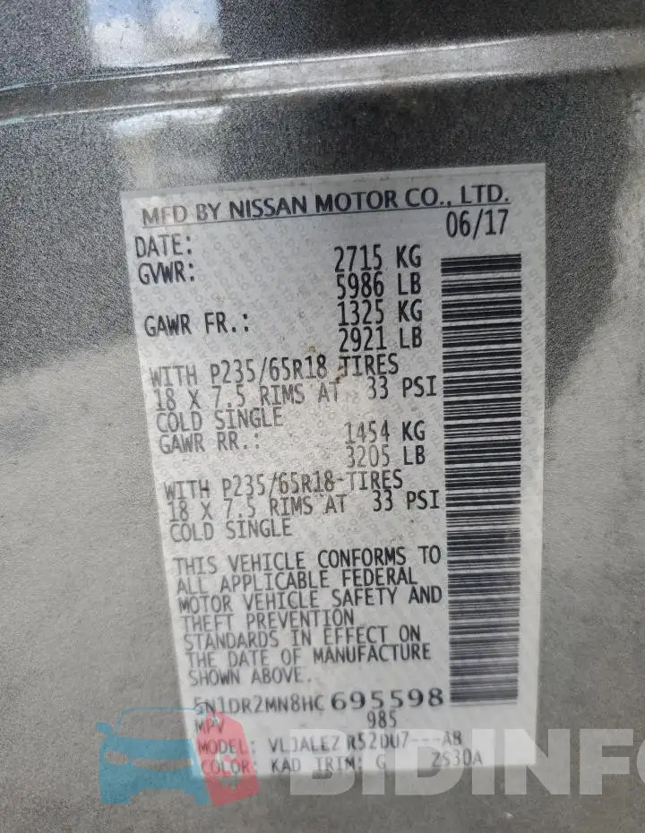 5N1DR2MN8HC695598 Photo# 13
