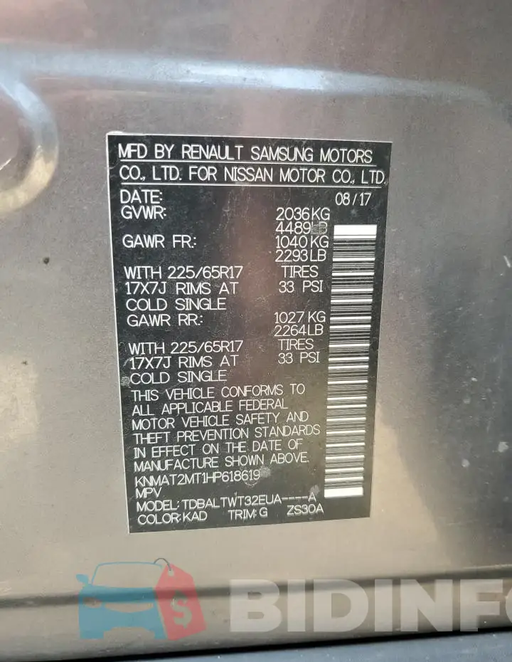 KNMAT2MT1HP618619 Photo# 13