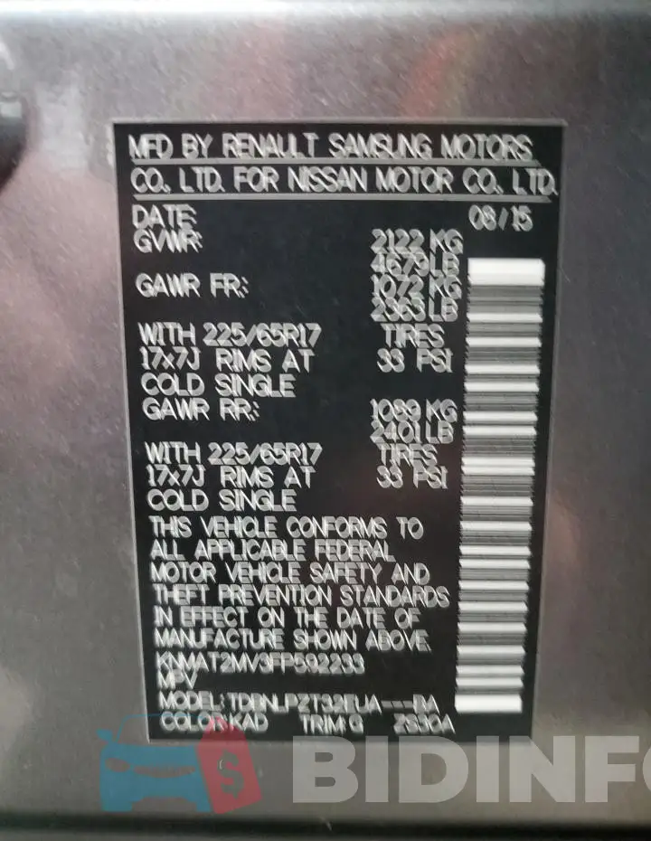 KNMAT2MV3FP592233 Photo# 13