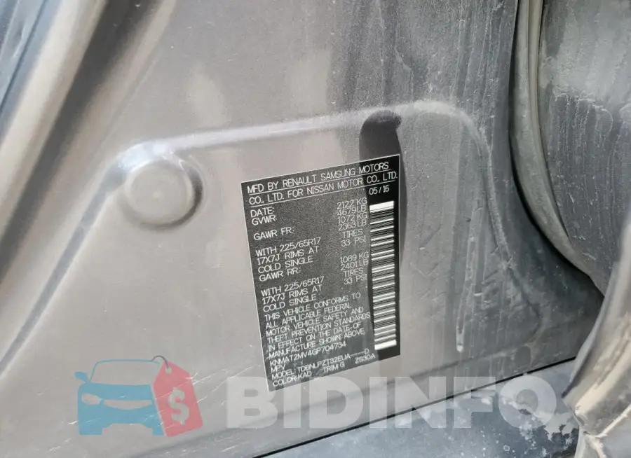 KNMAT2MV4GP704734 Photo# 13