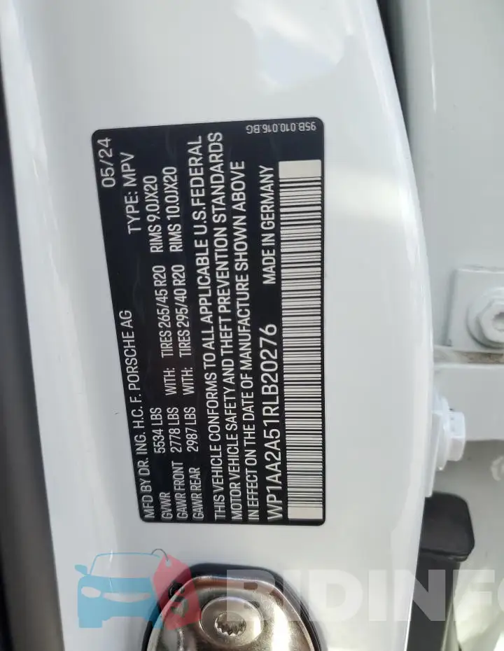 WP1AA2A51RLB20276 Photo# 13