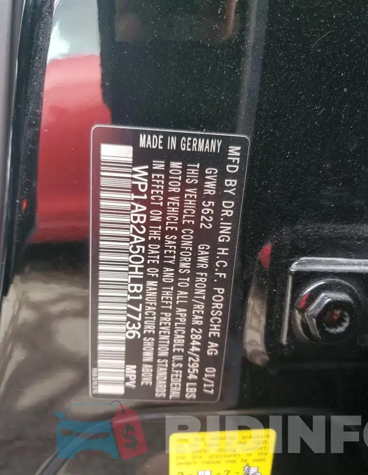 WP1AB2A50HLB17736 Photo# 13
