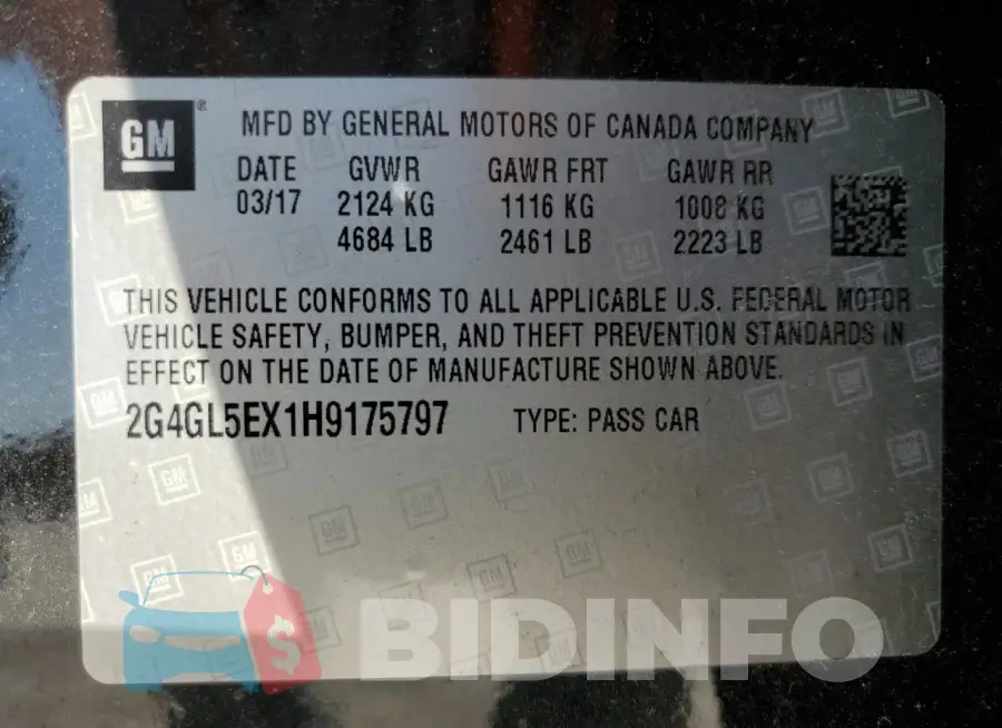 2G4GL5EX1H9175797 Photo# 12