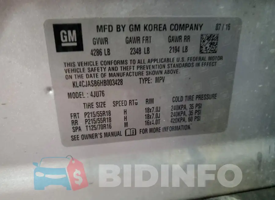 KL4CJASB6HB003428 Photo# 13