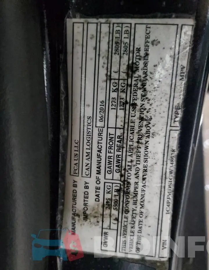 1C4PJMDS1GW348038 Photo# 13
