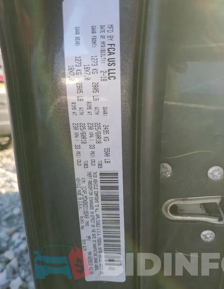 1C4PJMDX2KD119240 Photo# 13
