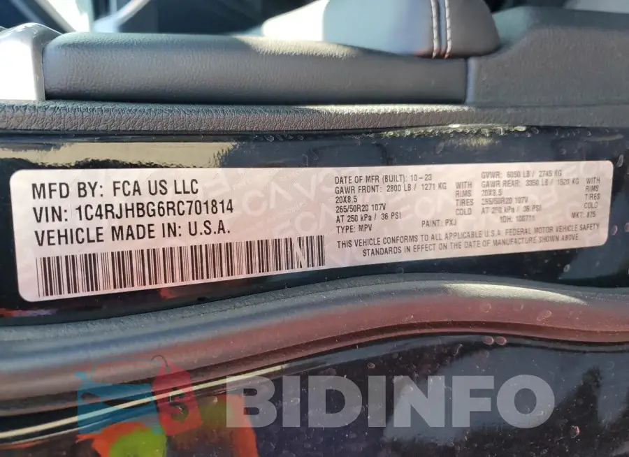 1C4RJHBG6RC701814 Photo# 14