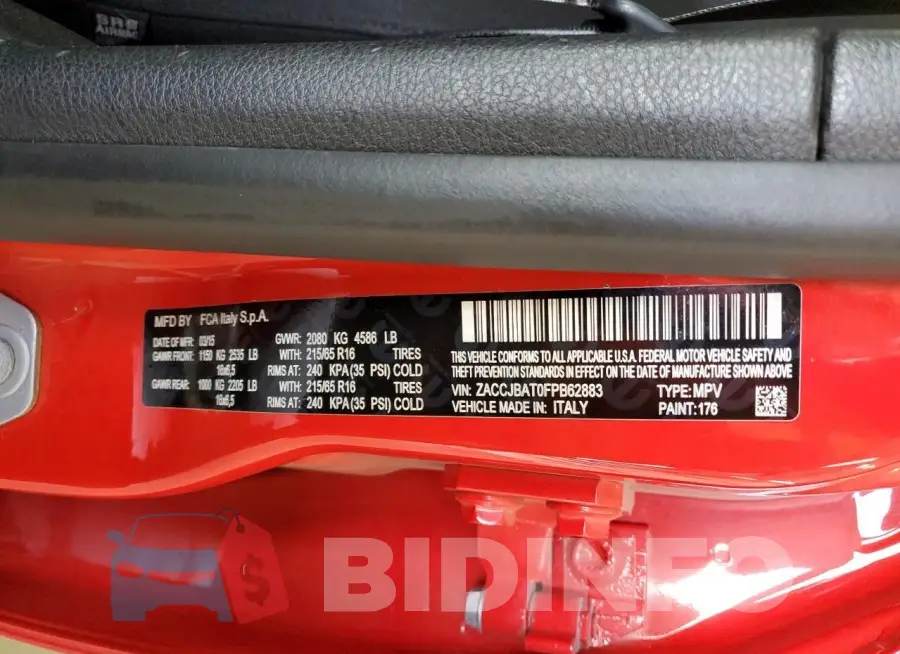 ZACCJBAT0FPB62883 Photo# 12