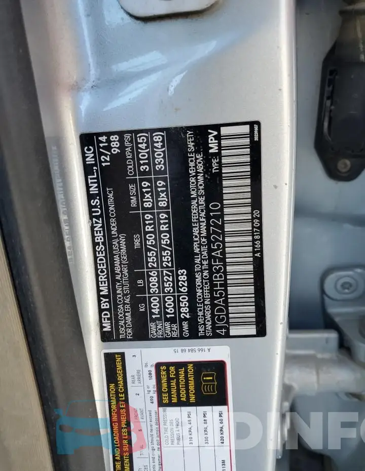 4JGDA5HB3FA527210 Photo# 13