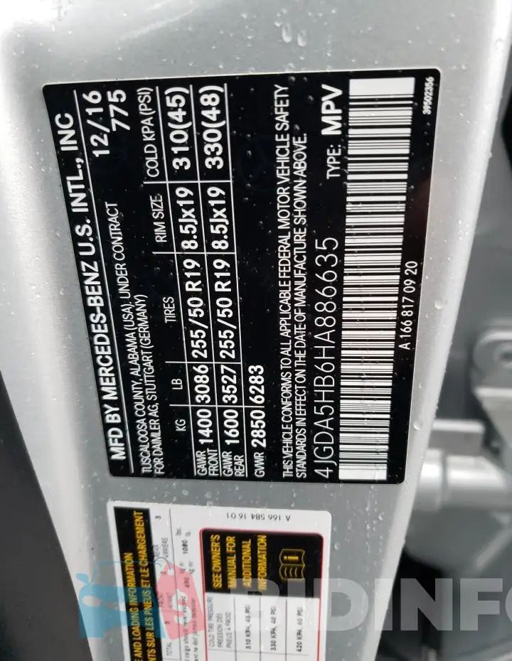 4JGDA5HB6HA886635 Photo# 14