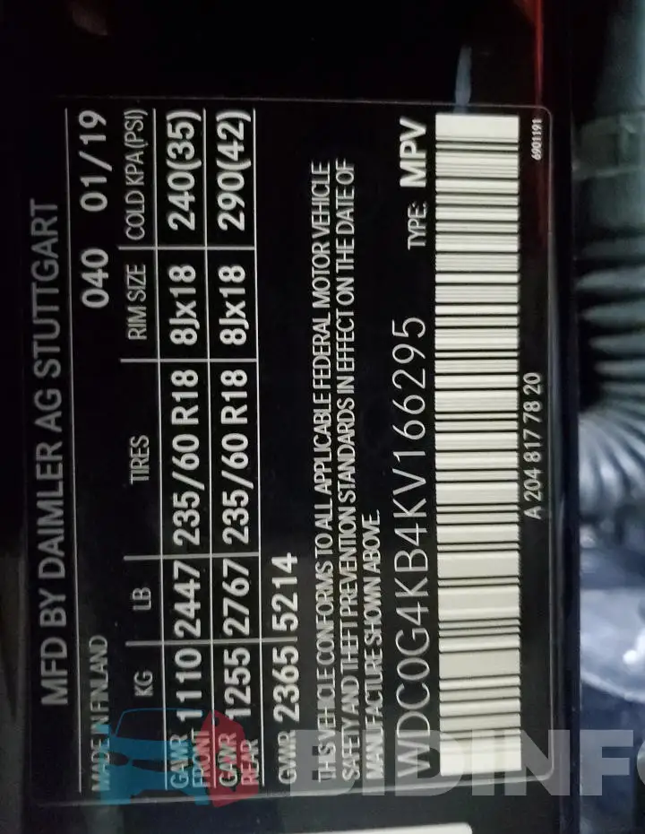 WDC0G4KB4KV166295 Photo# 14