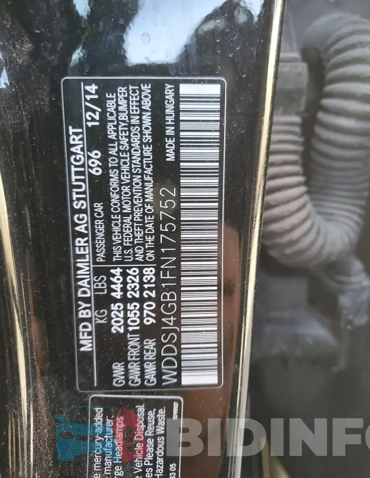WDDSJ4GB1FN175752 Photo# 13