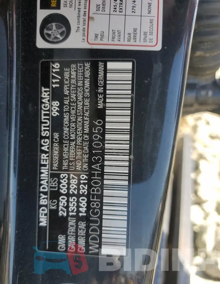 WDDUG8FB0HA310956 Photo# 12