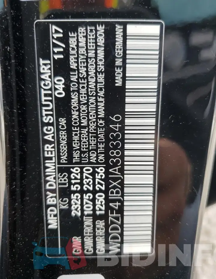 WDDZF4JBXJA383346 Photo# 13