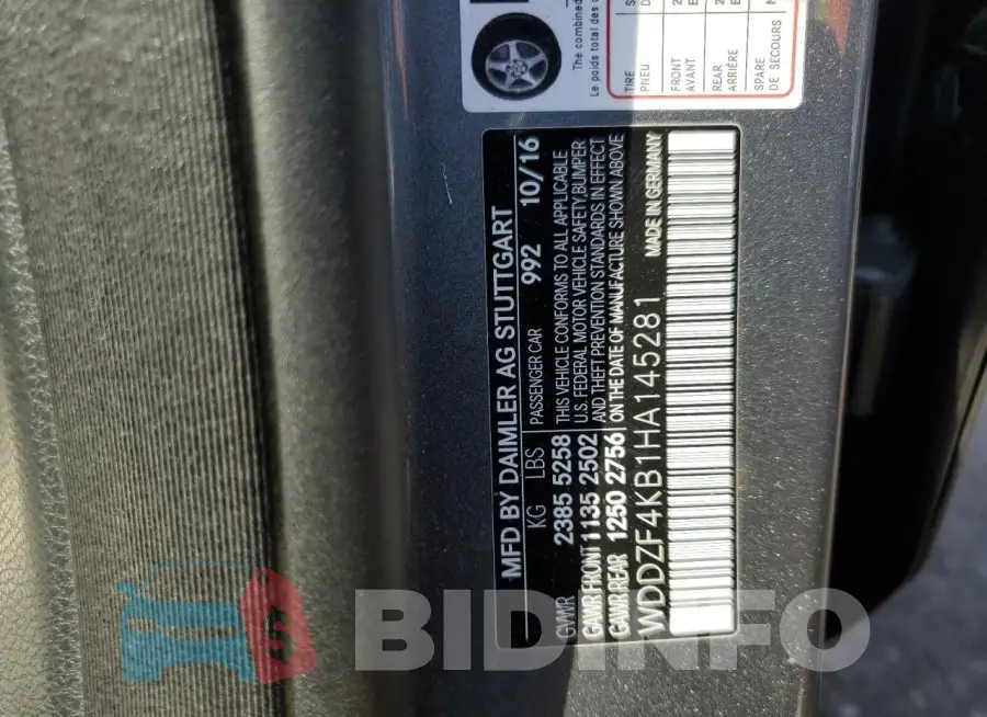 WDDZF4KB1HA145281 Photo# 12
