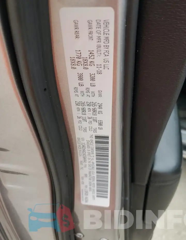 1C4RDHAG1KC604941 Photo# 13