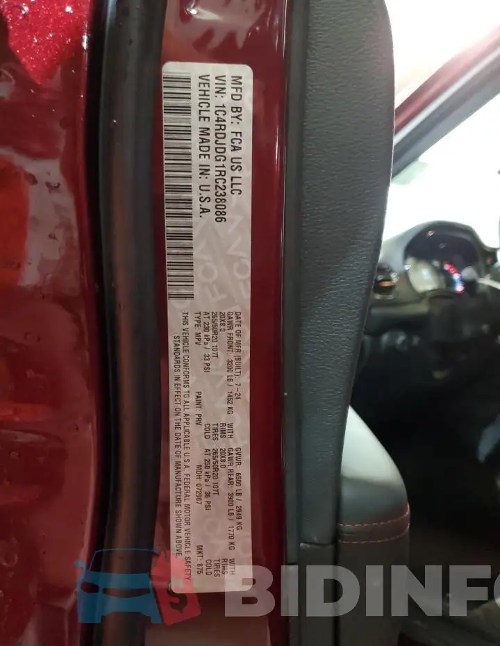 1C4RDJDG1RC238086 Photo# 13