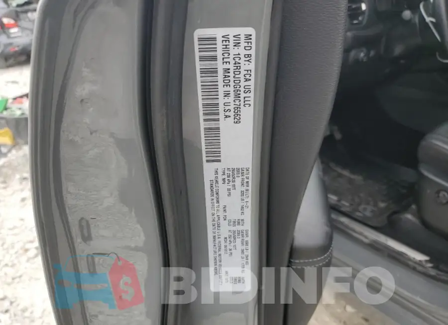 1C4RDJDG6MC765629 Photo# 13