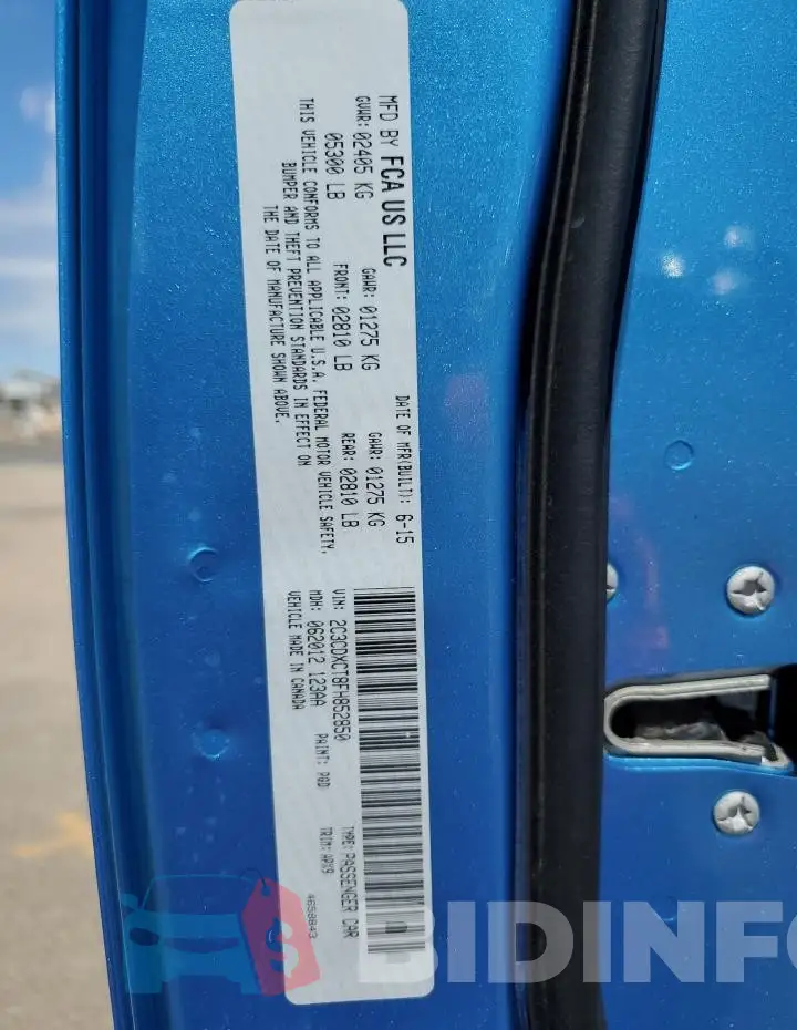 2C3CDXCT8FH852850 Photo# 12