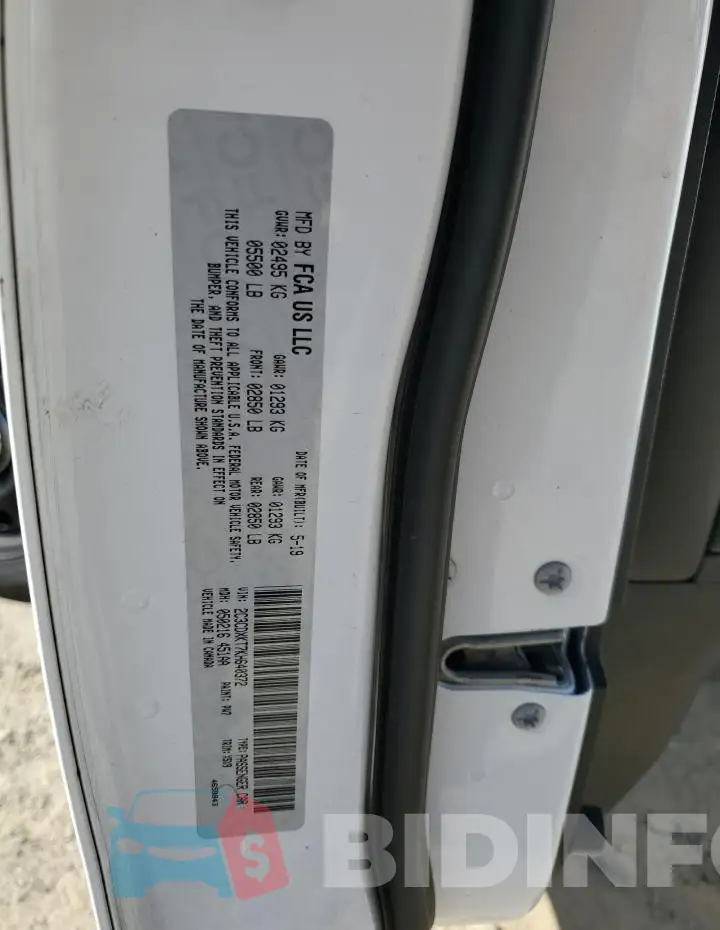 2C3CDXKT7KH640372 Photo# 12