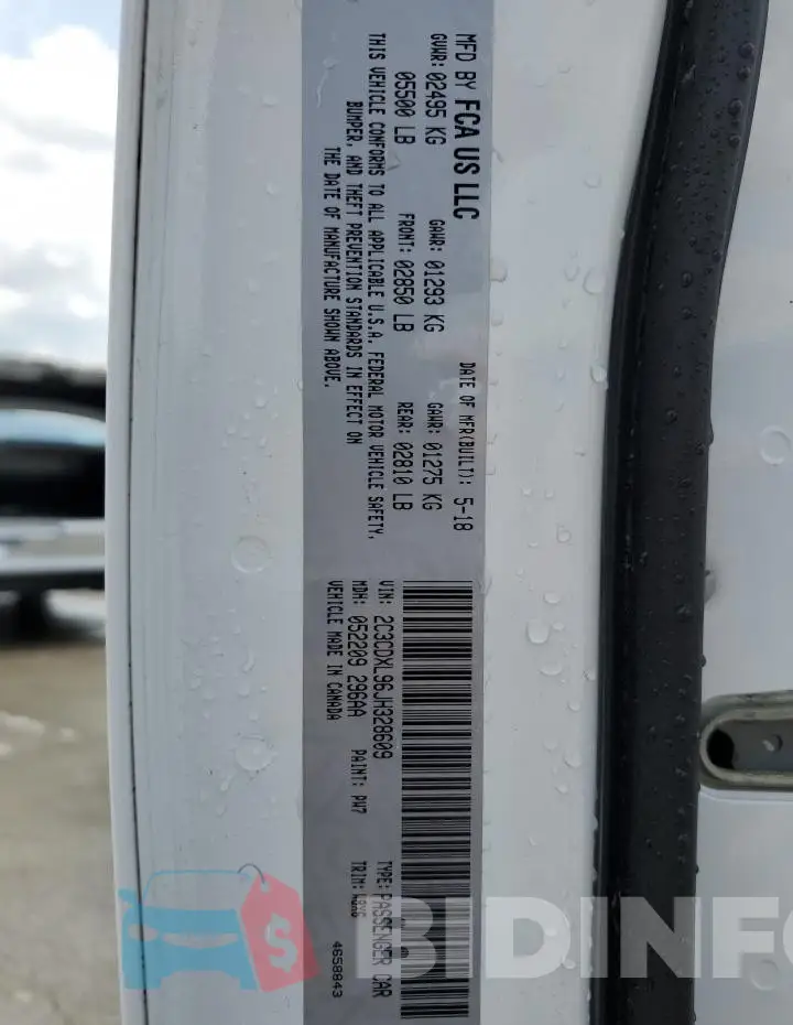 2C3CDXL96JH328609 Photo# 13