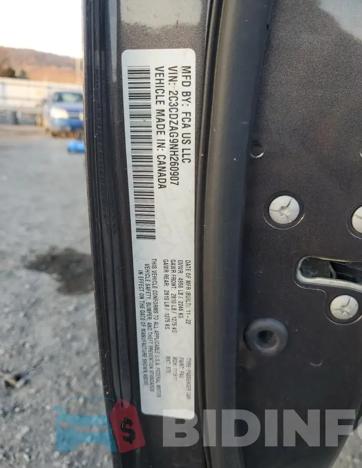 2C3CDZAG9NH260907 Photo# 12
