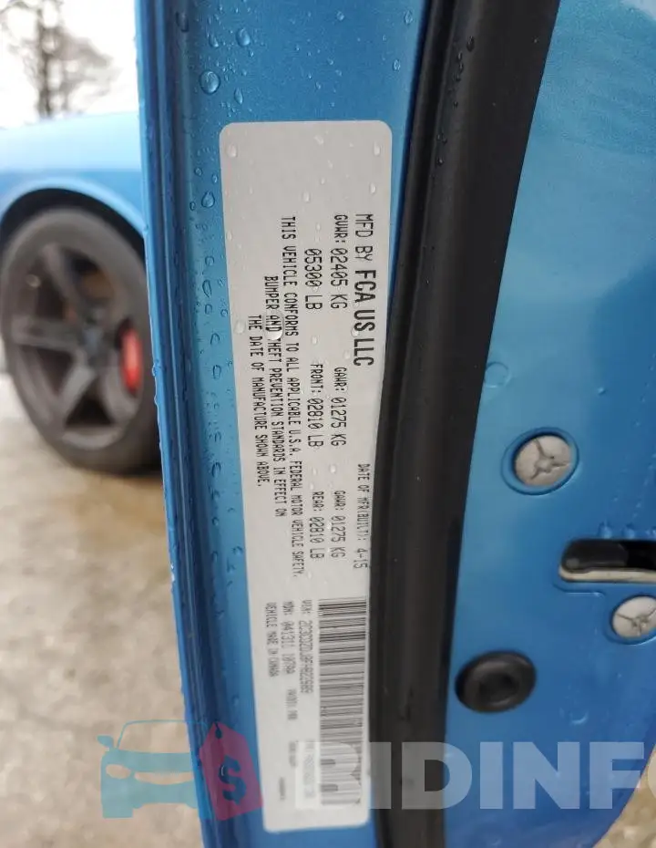 2C3CDZDJ8FH822689 Photo# 12