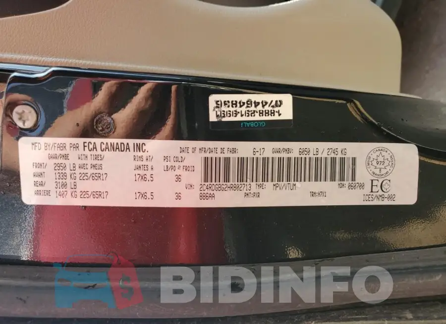 2C4RDGBG2HR802713 Photo# 13